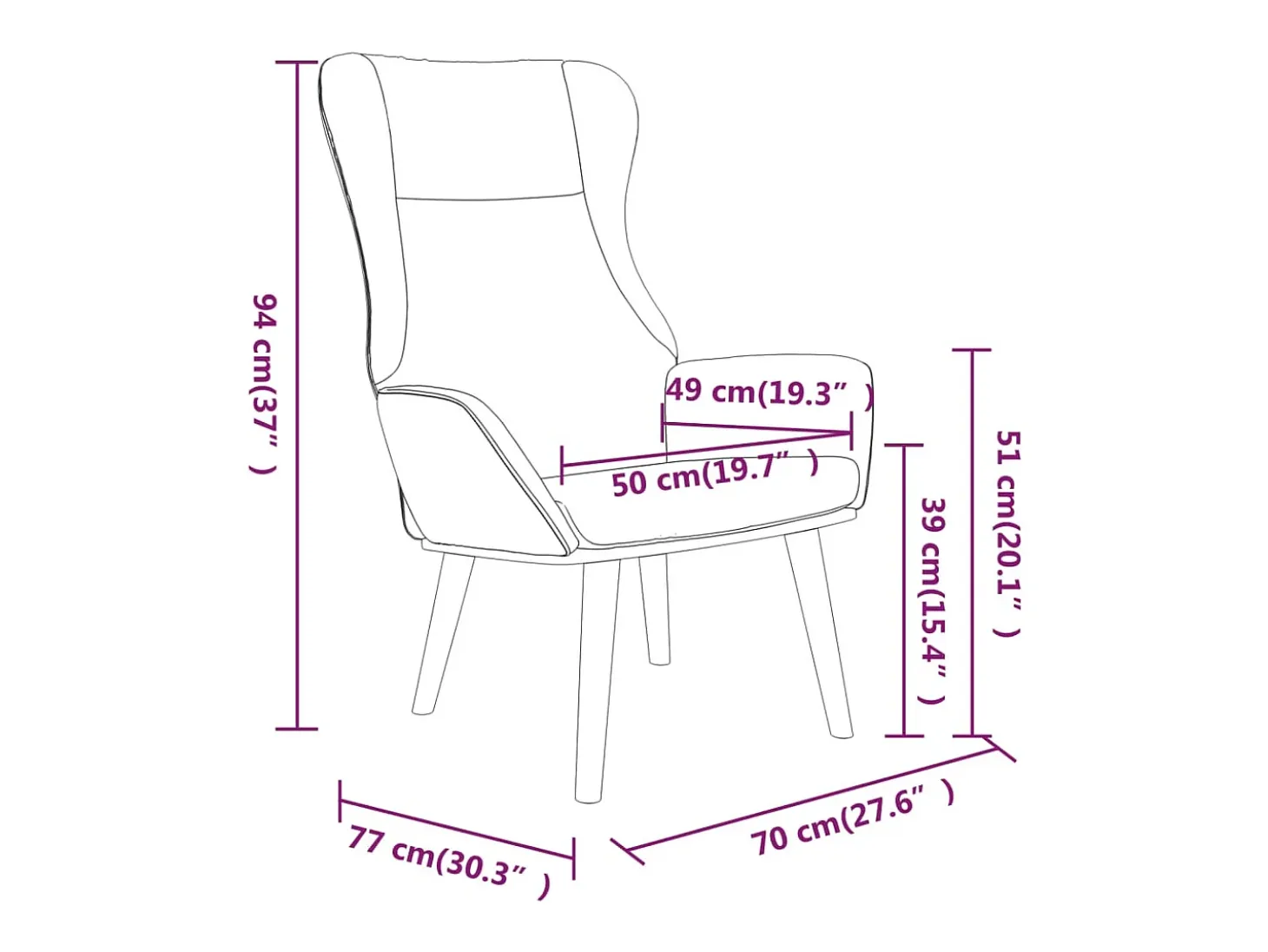 Sillón de relax de tela gris oscuro
