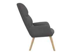 Sillón de relax de tela gris oscuro