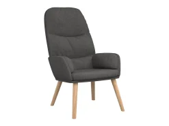 Sillón de relax de tela gris oscuro