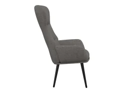 Sillón de relax de tela gris claro
