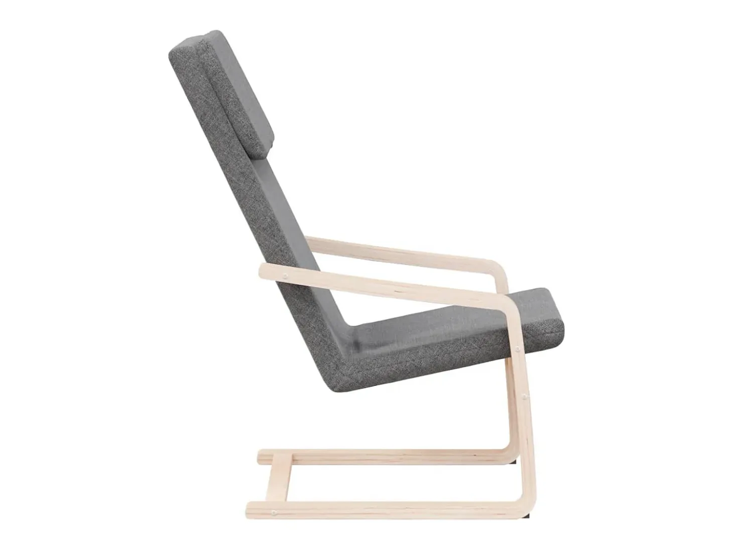 Sillón de relax de tela gris oscuro