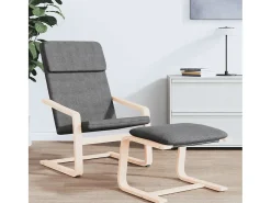 Sillón de relax de tela gris oscuro