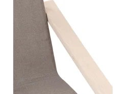 Sillón de relax de tela gris taupe