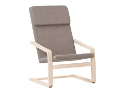 Sillón de relax de tela gris taupe