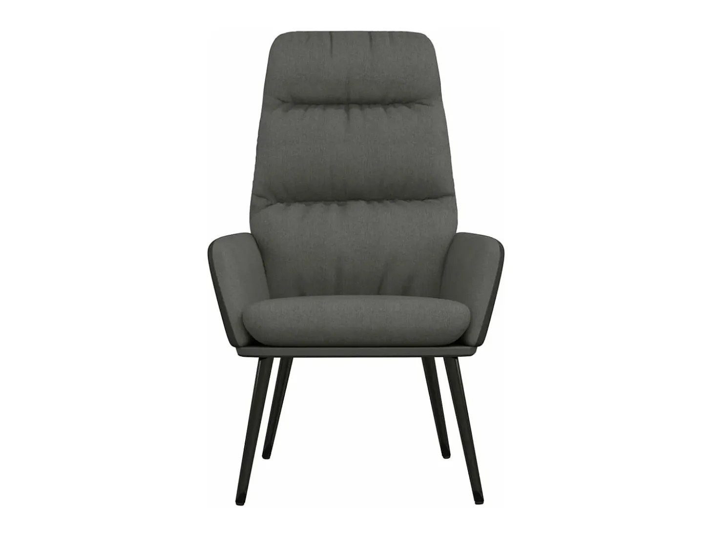 Sillón de relax de tela gris oscuro