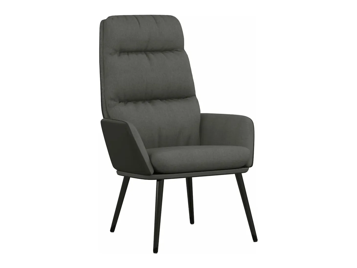 Sillón de relax de tela gris oscuro