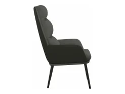 Sillón de relax de tela gris oscuro