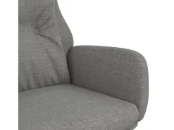 Sillón de relax de tela gris claro