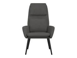 Sillón de relax de tela gris oscuro