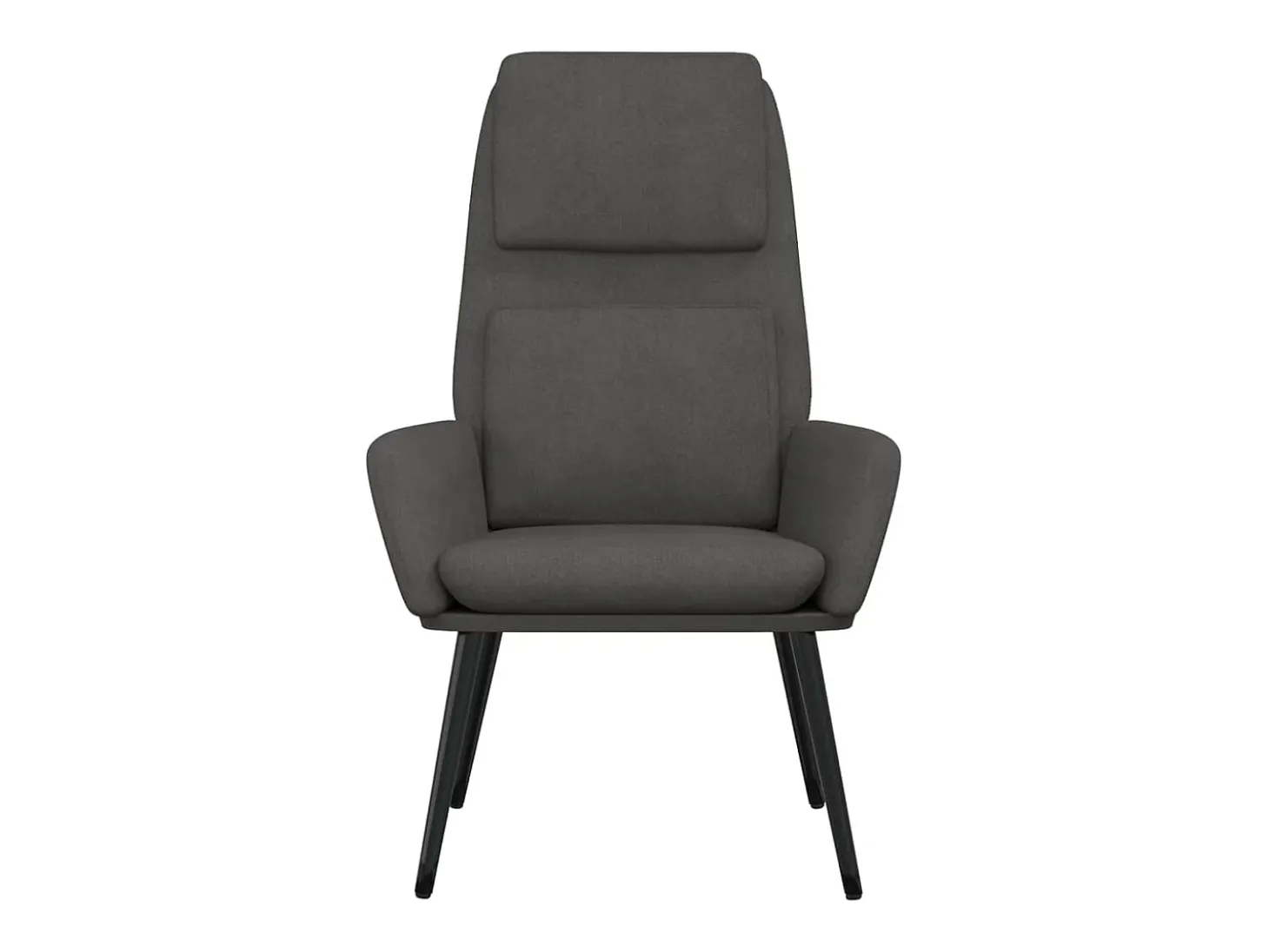 Sillón de relax de tela gris oscuro