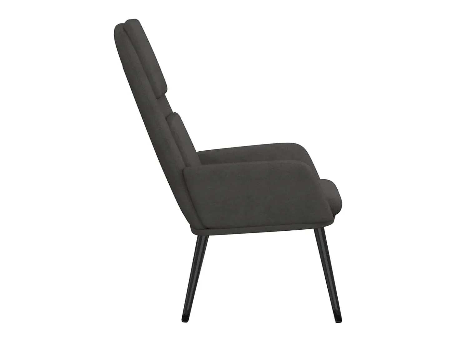 Sillón de relax de tela gris oscuro