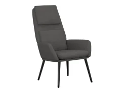 Sillón de relax de tela gris oscuro