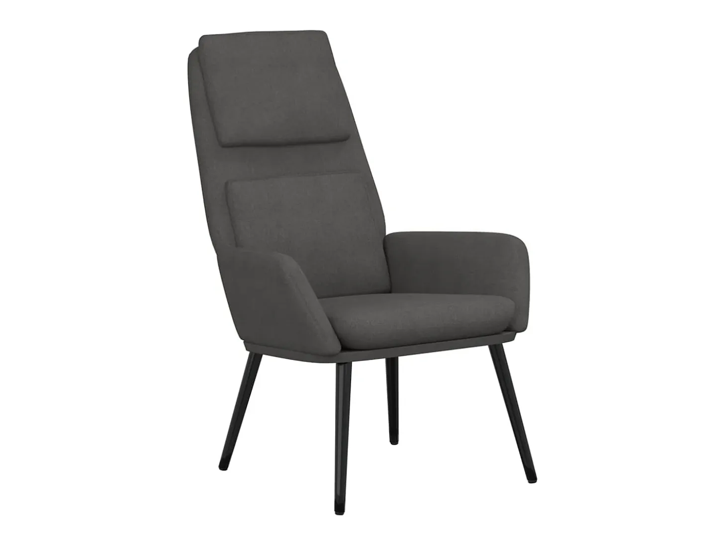 Sillón de relax de tela gris oscuro