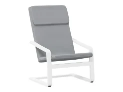 Sillón de relax de tela gris claro