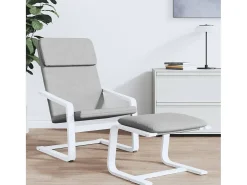 Sillón de relax de tela gris claro