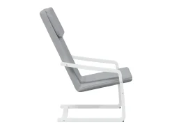 Sillón de relax de tela gris claro