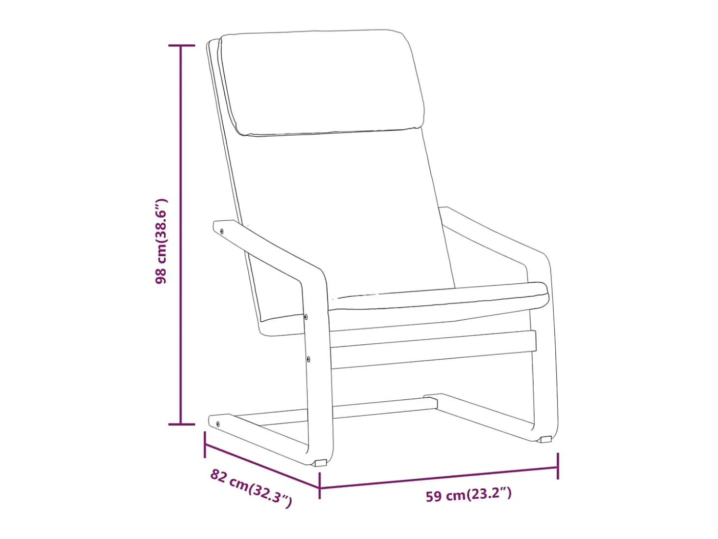 Sillón de relax de tela gris claro
