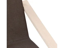 Sillón de relax de tela marrón oscuro
