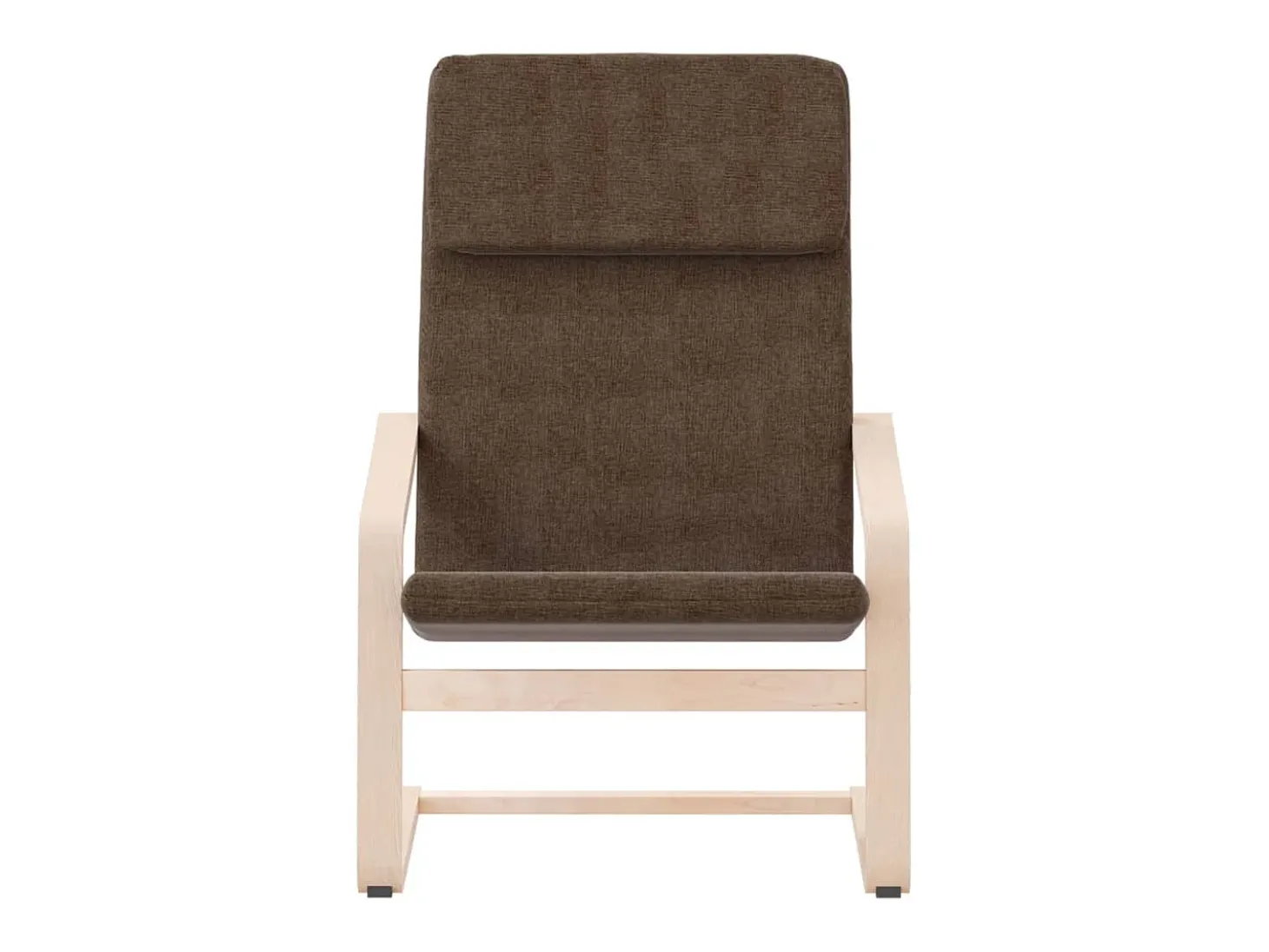 Sillón de relax de tela marrón oscuro