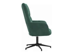 Sillón de relax de terciopelo verde oscuro