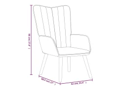 Sillón de relax de terciopelo blanco crema