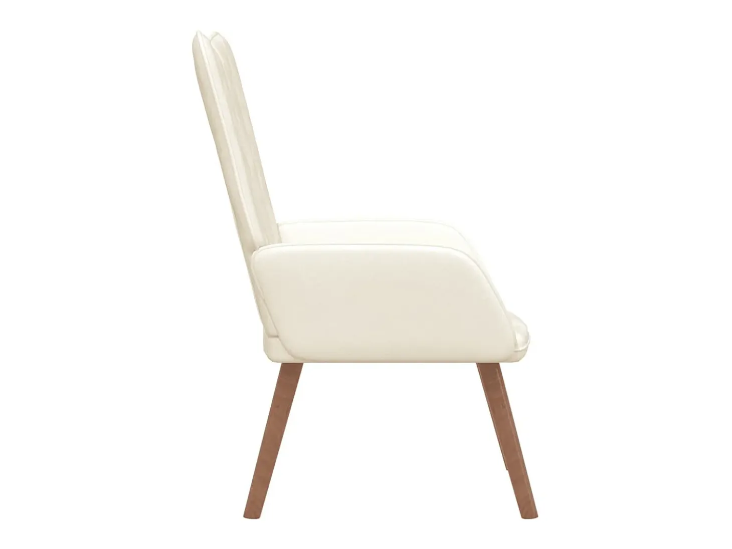 Sillón de relax de terciopelo blanco crema