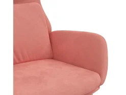 Sillón de relax de terciopelo rosa