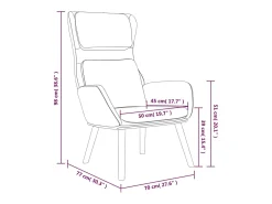 Sillón de relax de terciopelo rosa