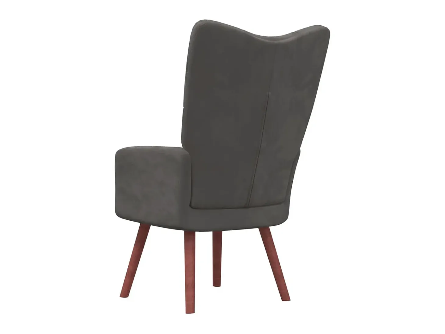 Sillón de relax de terciopelo gris oscuro ES49270