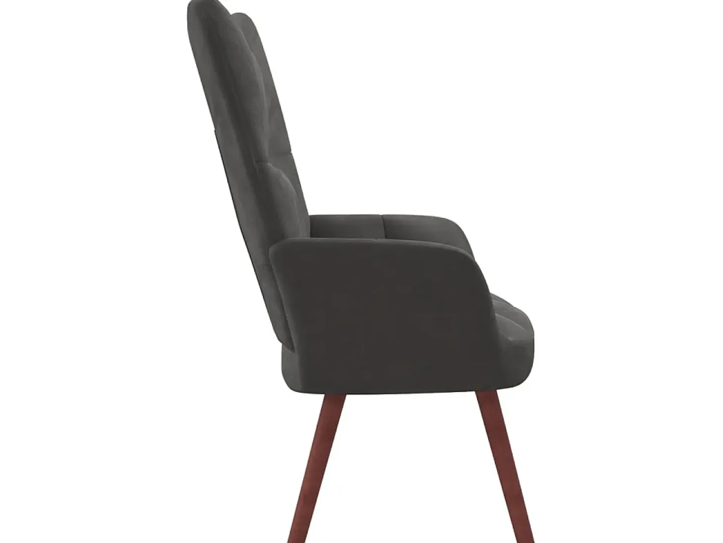 Sillón de relax de terciopelo gris oscuro ES49270