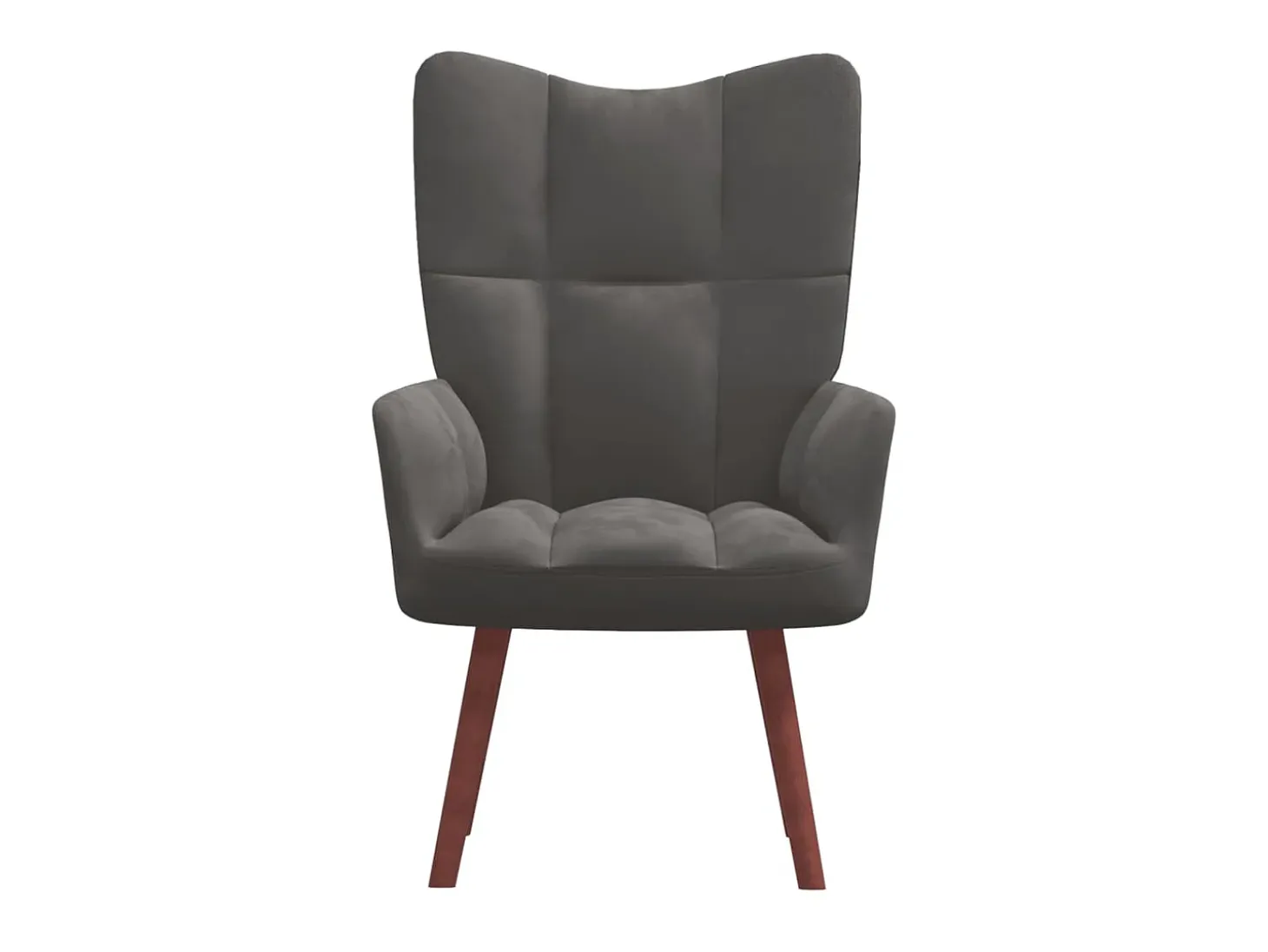 Sillón de relax de terciopelo gris oscuro ES49270