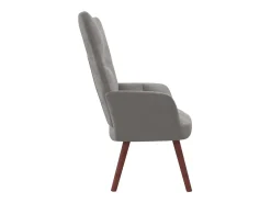 Sillón de relax de terciopelo gris claro