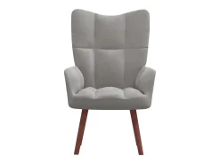 Sillón de relax de terciopelo gris claro