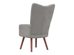 Sillón de relax de terciopelo gris claro