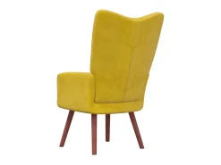 Sillón de relax de terciopelo amarillo mostaza ES12613