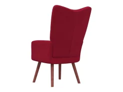 Sillón de relax de terciopelo rojo vino tinto