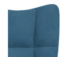 Sillón de relax de terciopelo azul