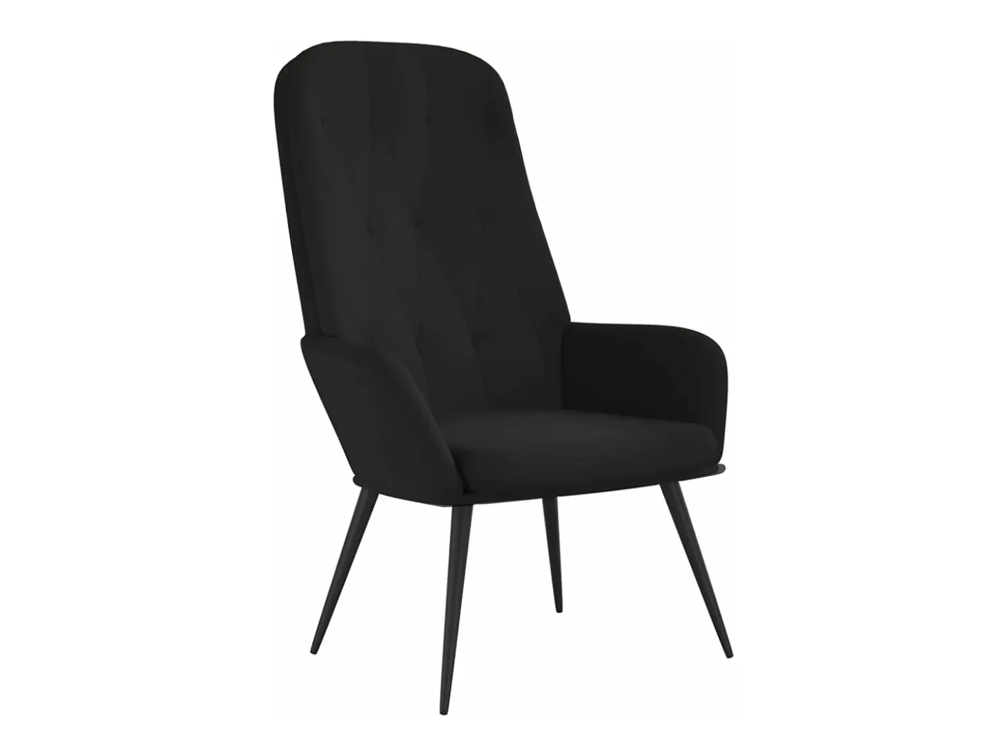 Sillón de relax de terciopelo negro