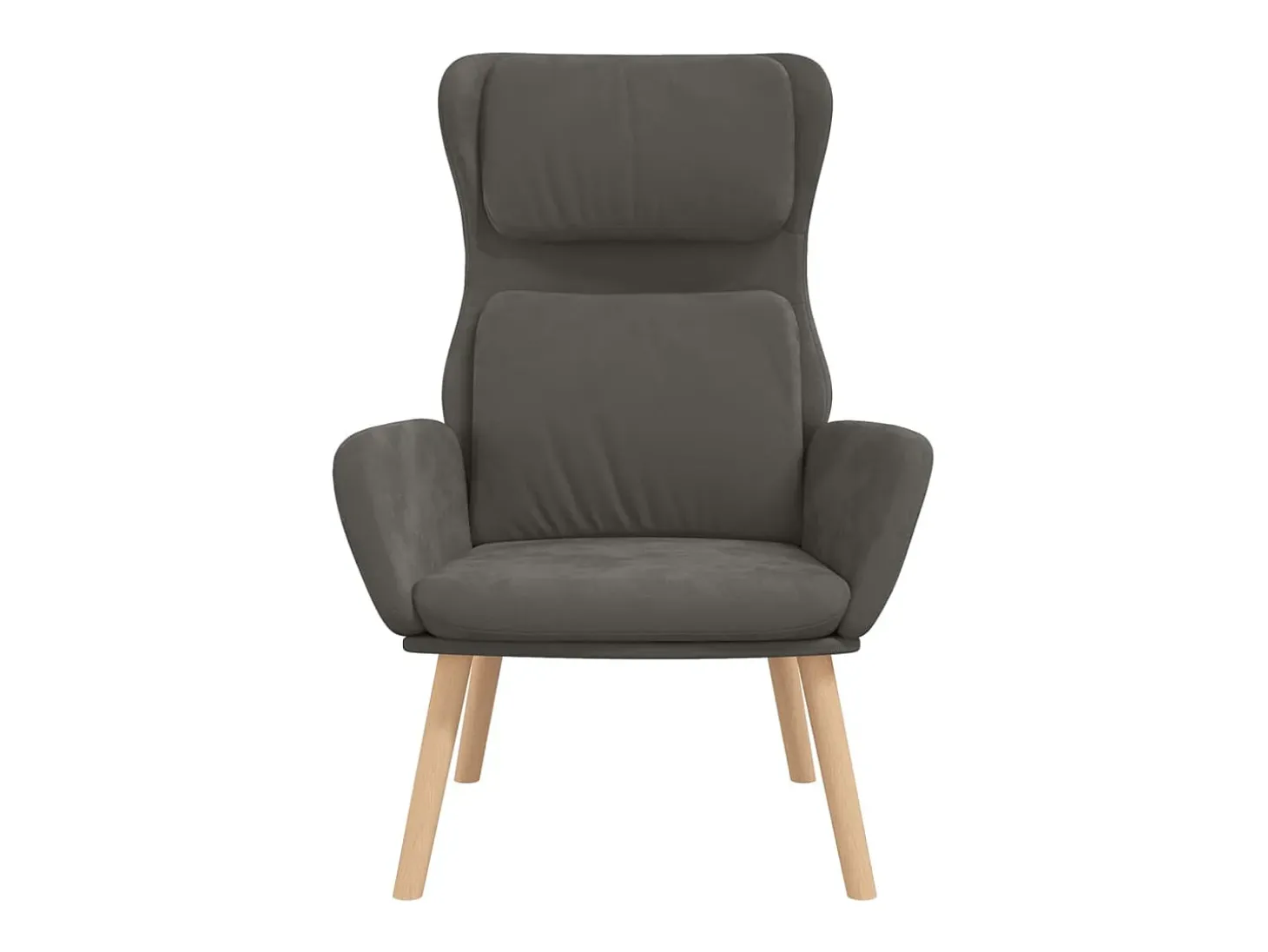 Sillón de relax de terciopelo gris oscuro