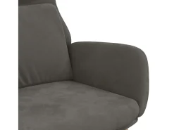 Sillón de relax de terciopelo gris oscuro