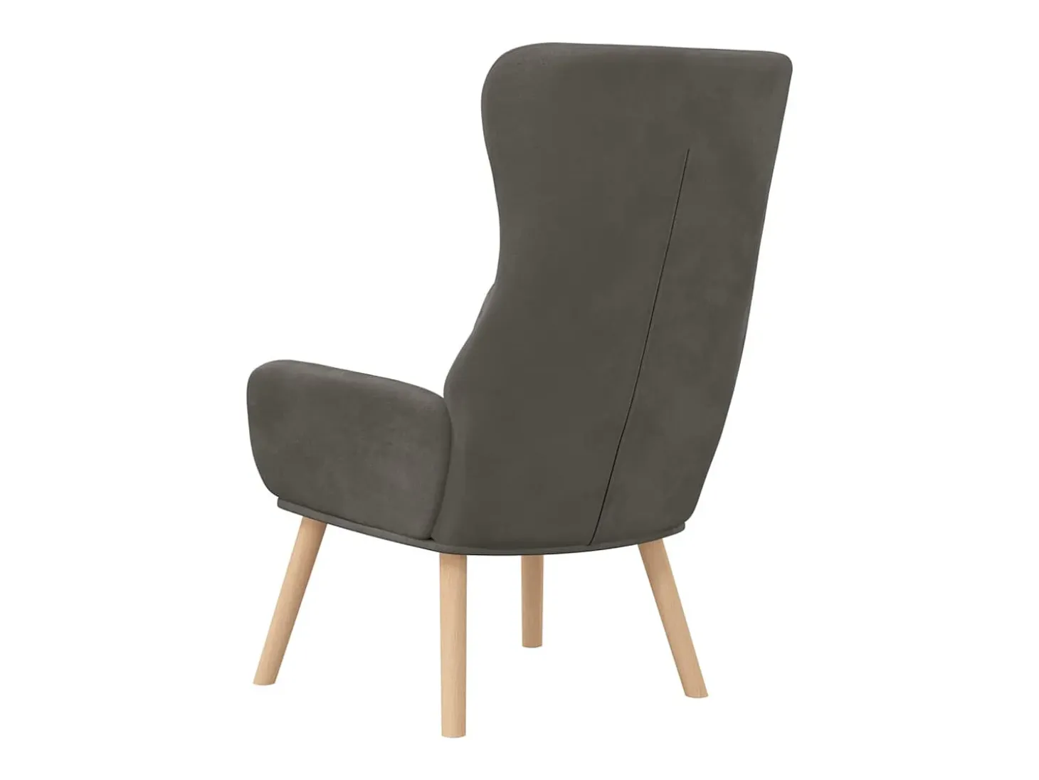 Sillón de relax de terciopelo gris oscuro