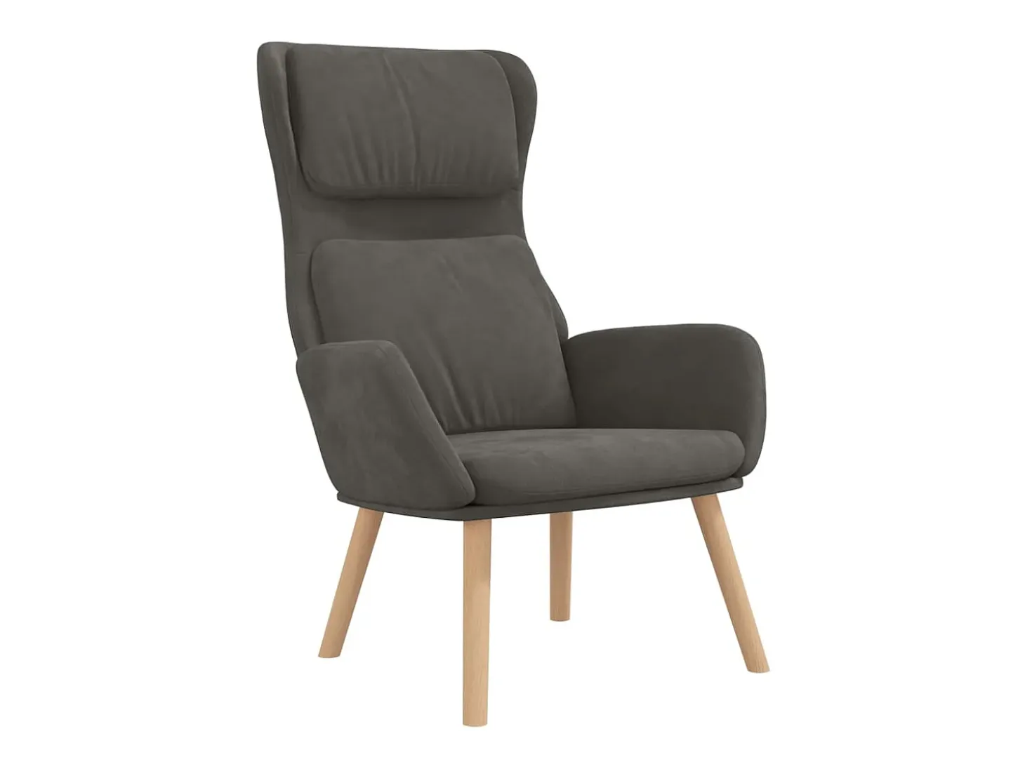 Sillón de relax de terciopelo gris oscuro