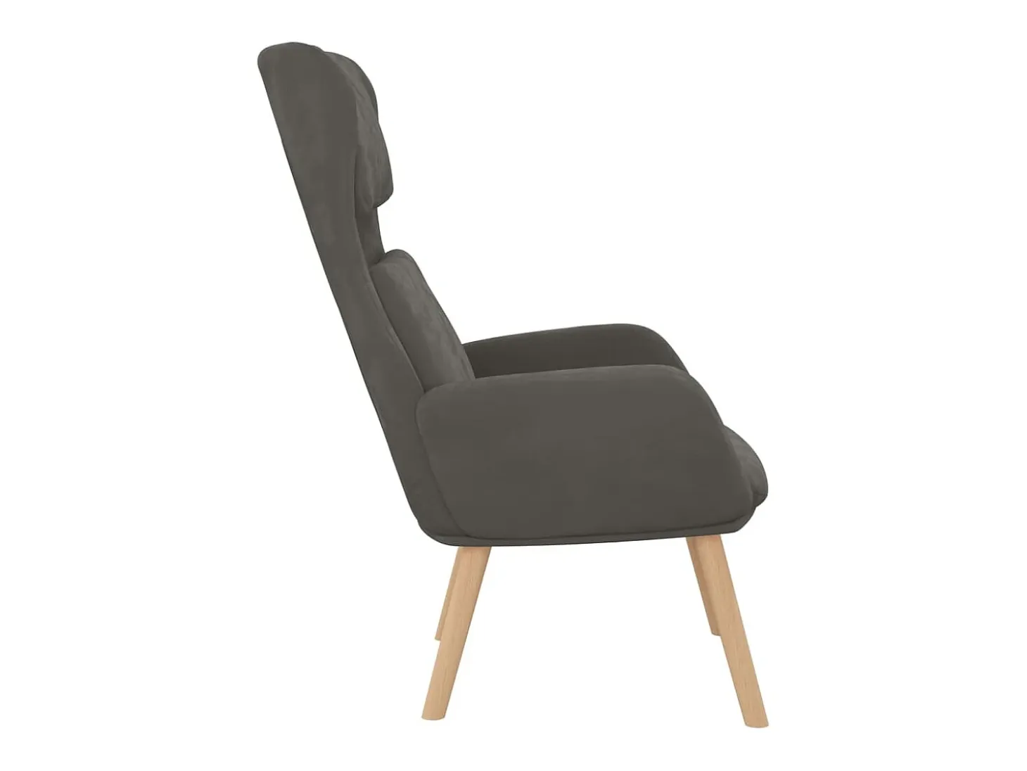 Sillón de relax de terciopelo gris oscuro
