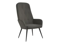 Sillón de relax de terciopelo gris oscuro