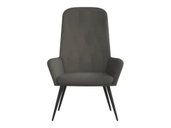 Sillón de relax de terciopelo gris oscuro