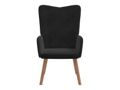 Sillón de relax de terciopelo negro