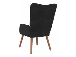 Sillón de relax de terciopelo negro