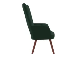 Sillón de relax de terciopelo verde oscuro