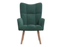 Sillón de relax de terciopelo verde oscuro