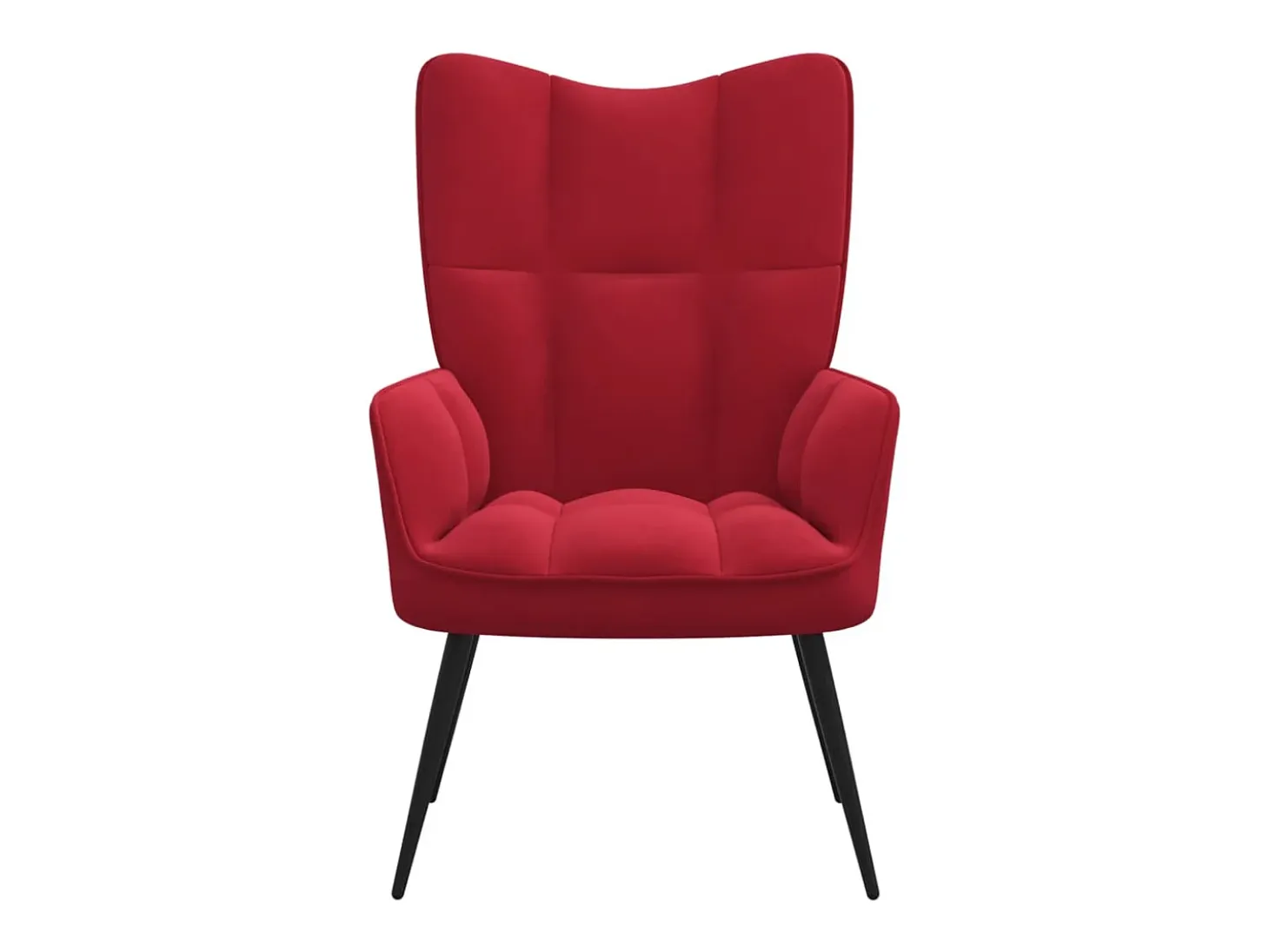 Sillón de relax de terciopelo rojo vino tinto ES131994